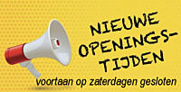 Gewijzigde openingstijden Praktivak Gewijzigde openingstijden Praktivak