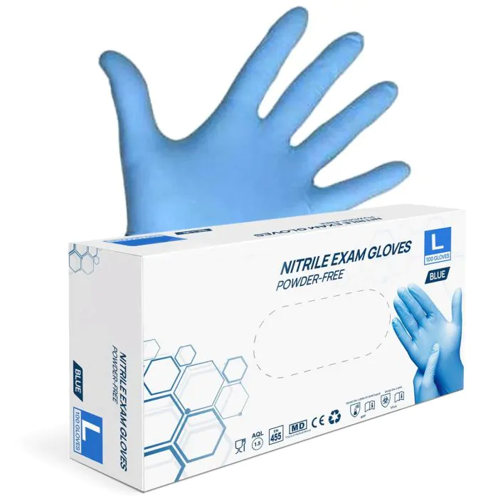 ECO-SOFT Nitrile 100 stuks - Blauw Poedervrij - Large (en XL)