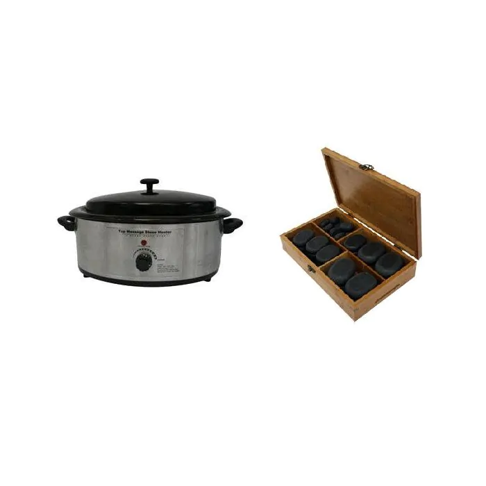 Hot Stone Eco Set: Kleine Heater + 36 stenen
