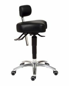 BQE Tabouret Ergosolex Deluxe met Chroom onderstel