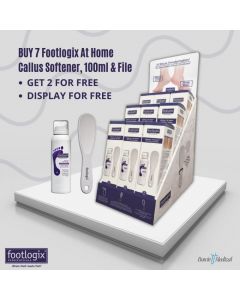 Footlogix Promo offer ------------Callus Softener 100ml + Voetvijl , 7 + 2 GRATIS! (incl. gratis display!)
