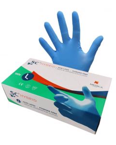 Sensicare Hybrid 100 stuks - Blauw Poedervrij - L en XL