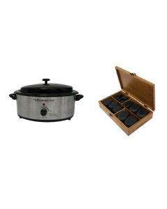 Hot Stone Eco Set: Kleine Heater + 50 stenen