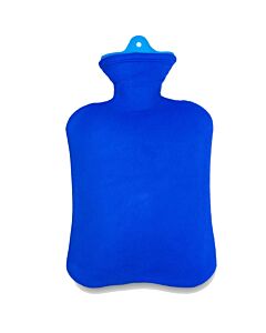 Warmwater kruik 2L glad met fleece hoes kleur Blauw