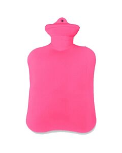 Warmwater kruik 2L glad met fleece hoes kleur Roze