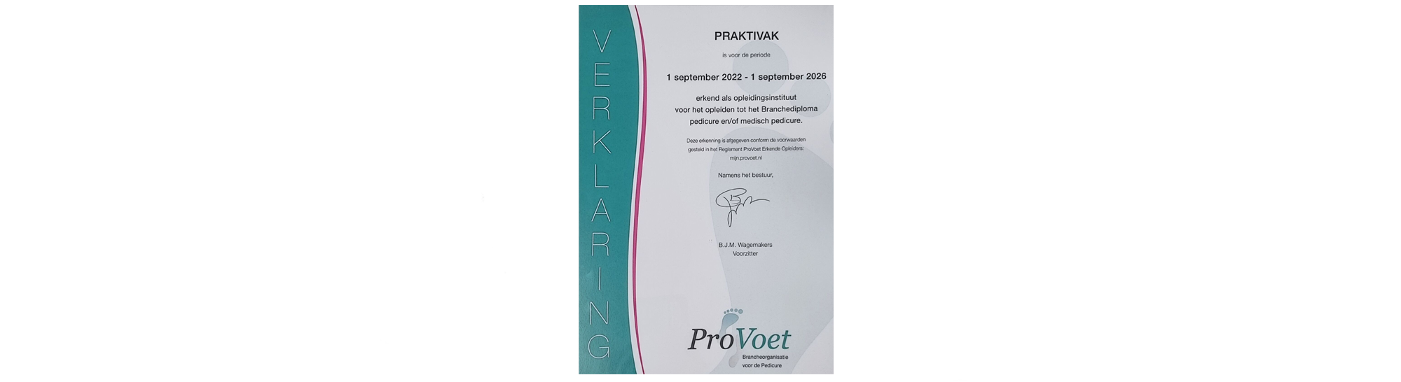Provoet certificaat Provoet certificaat